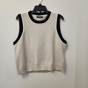 NNT Karl Lagerfeld Women's Cream and Black Tank Top